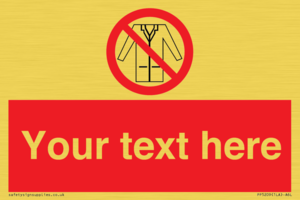 Custom No Lab Coats Sign